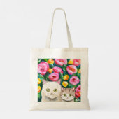 Schattigee Kat Mama en Baby Kat liefhebber moederd Tote Bag (Achterkant)