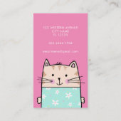 Schattigee kat mama visitekaartje (Achterkant)