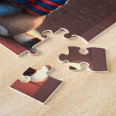 Schattigee kat met Barcelona Voetbal Team T Shirt Legpuzzel (Zijkant)