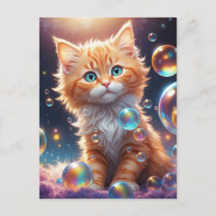 Schattigee kat met bellen AI gegenereerd Briefkaart