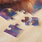 Schattigee kat met bellen AI gegenereerd Legpuzzel (Zijkant)