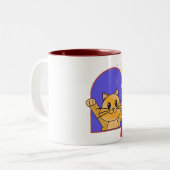 Schattigee kat met boeken Mok (Voorkant links)