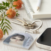 Schattigee kat met deken sleutelhanger (Voorkant Rechts)