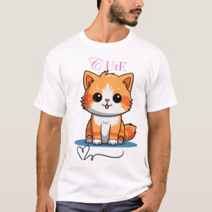 Schattigee kat met grote liefde t-shirt