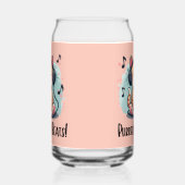 Schattigee kat met hoofdtelefoon Kawaii Music Love Blikvorm Glas (Links)