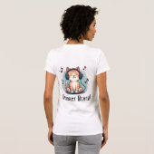 Schattigee kat met hoofdtelefoon Kawaii Music Love T-shirt (Achterkant volledig)