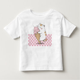 Schattigee kat met ijskegel kinder shirts