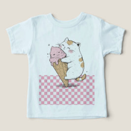 Schattigee kat met ijskegel peuter T-Shirt