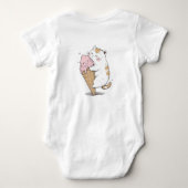 Schattigee kat met ijskegel romper (Achterkant)