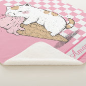 Schattigee kat met ijskegel sherpa deken (3/4)