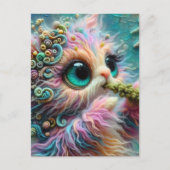 Schattigee kat met kattenkruid briefkaart (Voorkant)