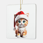 Schattigee Kat met Kerst Pet Ornament (Links)