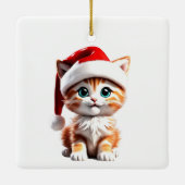 Schattigee Kat met Kerst Pet Ornament (Achterkant)