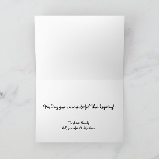 Schattigee kat met pompoen - Thanksgiving! Feestdagen Kaart (Binnen)