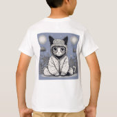 Schattigee kat met pyjama t-shirt (Achterkant)