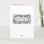 Schattigee kat met rode hart Valentijnsdag Kaart (Achterkant)