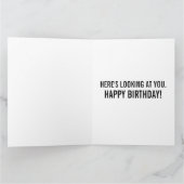 SCHATTIGEE KAT MET TAART VERJAARDAG WENSKAART KAART (Binnen)