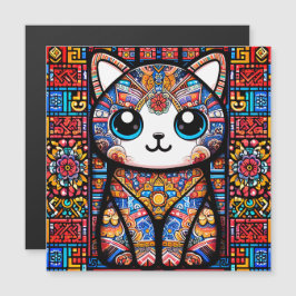 Schattigee kat met traditionele patrooncharme