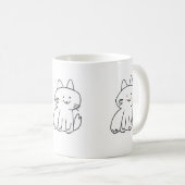Schattigee kat mok Schattig kat Koffiekopje. (Voorkant rechts)