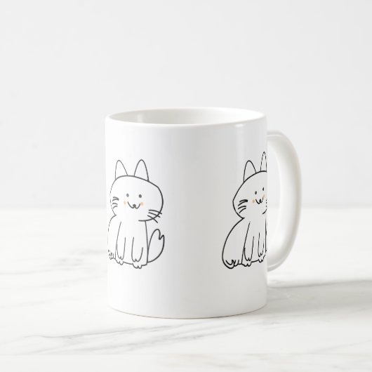 Schattigee kat mok Schattig kat Koffiekopje. (Voorkant rechts)