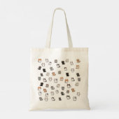 Schattigee kat ontworpen canvas tas (Achterkant)