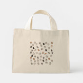 Schattigee kat ontworpen canvas tas (Achterkant)