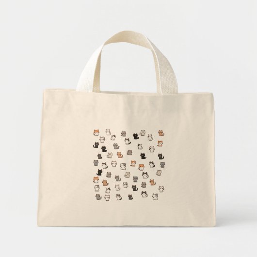 Schattigee kat ontworpen canvas tas (Voorkant)