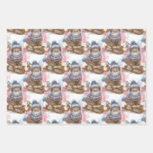 Schattigee kat op een slee inpakpapier vel (Voorkant 2)