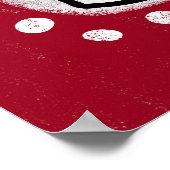 Schattigee kat op rode Posters muurkunst (Hoek)