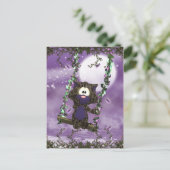 Schattigee kat op schommel Briefkaart - Briefkaar (Staand voorkant)