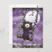 Schattigee kat op schommel Briefkaart - Briefkaar (Voorkant / Achterkant)