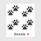 Schattigee kat prints hond prints dierenpootafdruk sticker (Vel)