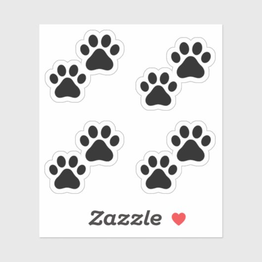 Schattigee kat prints hond prints dierenpootafdruk sticker (Vel)