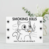 Schattigee kat - Roken doodt grappig antirookontwe (Staand voorkant)