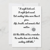 Schattigee kat - Roken doodt grappig antirookontwe (Achterkant)