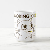 Schattigee kat - Roken doodt grappig antirookontwe Koffiemok (Center)