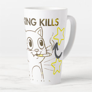 Schattigee kat - Roken doodt grappig antirookontwe Latte Mok