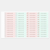 Schattigee kat roze blauw meisje school naam label (Vel)