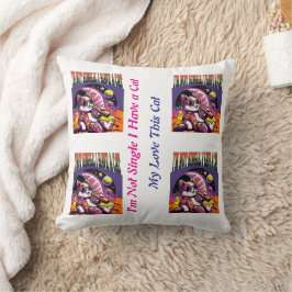 Schattigee kat Sierkussen Ik ben niet single Ik he