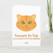 Schattigee Kat Sinaasappel Tabby Happy Birthday Ka Kaart (Achterkant)