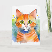 Schattigee kat Sinaasappel Tabby Kaart (Voorkant)