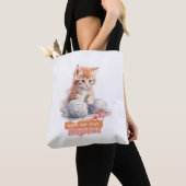 Schattigee kat "slapen, eten, spelen, herhalen" tote bag (Dichtbij)
