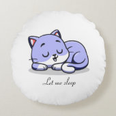 Schattigee kat slapen rond kussen (Voorkant)