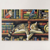 Schattigee kat Slumber in het boek Nook Animal Legpuzzel