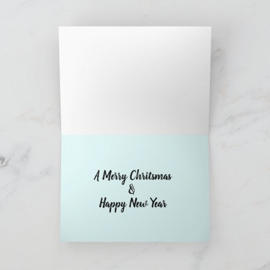 Schattigee kat stamboom kerst feestdagen kaart (Binnen)