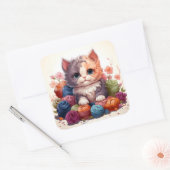 Schattigee kat  sticker (Envelop)