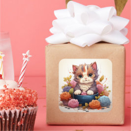 Schattigee kat  sticker