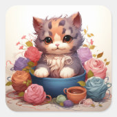 Schattigee kat  sticker (Voorkant)