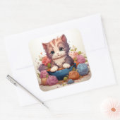 Schattigee kat  sticker (Envelop)