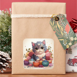 Schattigee kat  sticker